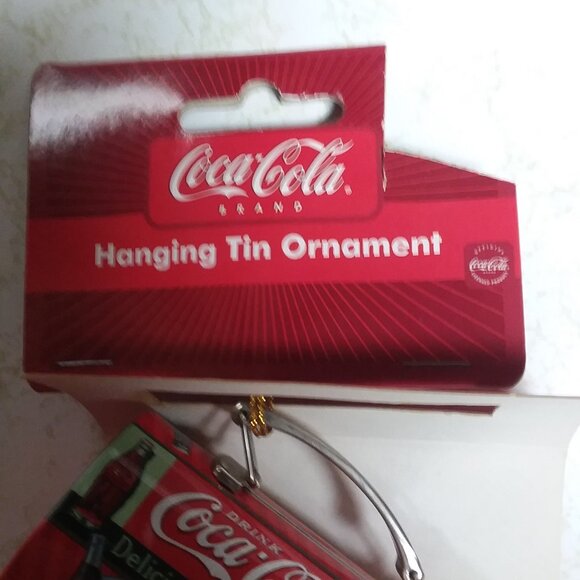 Coca-Cola Metal Miniature Lunchbox Christmas Ornament with Tags Actually Opens - Picture 4 of 7